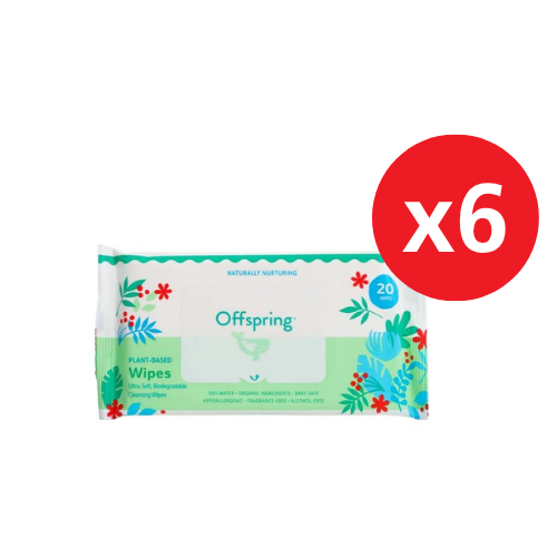 OFFSPRING PLANT-BASED WIPES 20S x 6