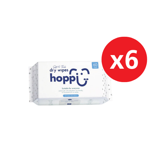 HOPPI DRY WIPES 60S x 6