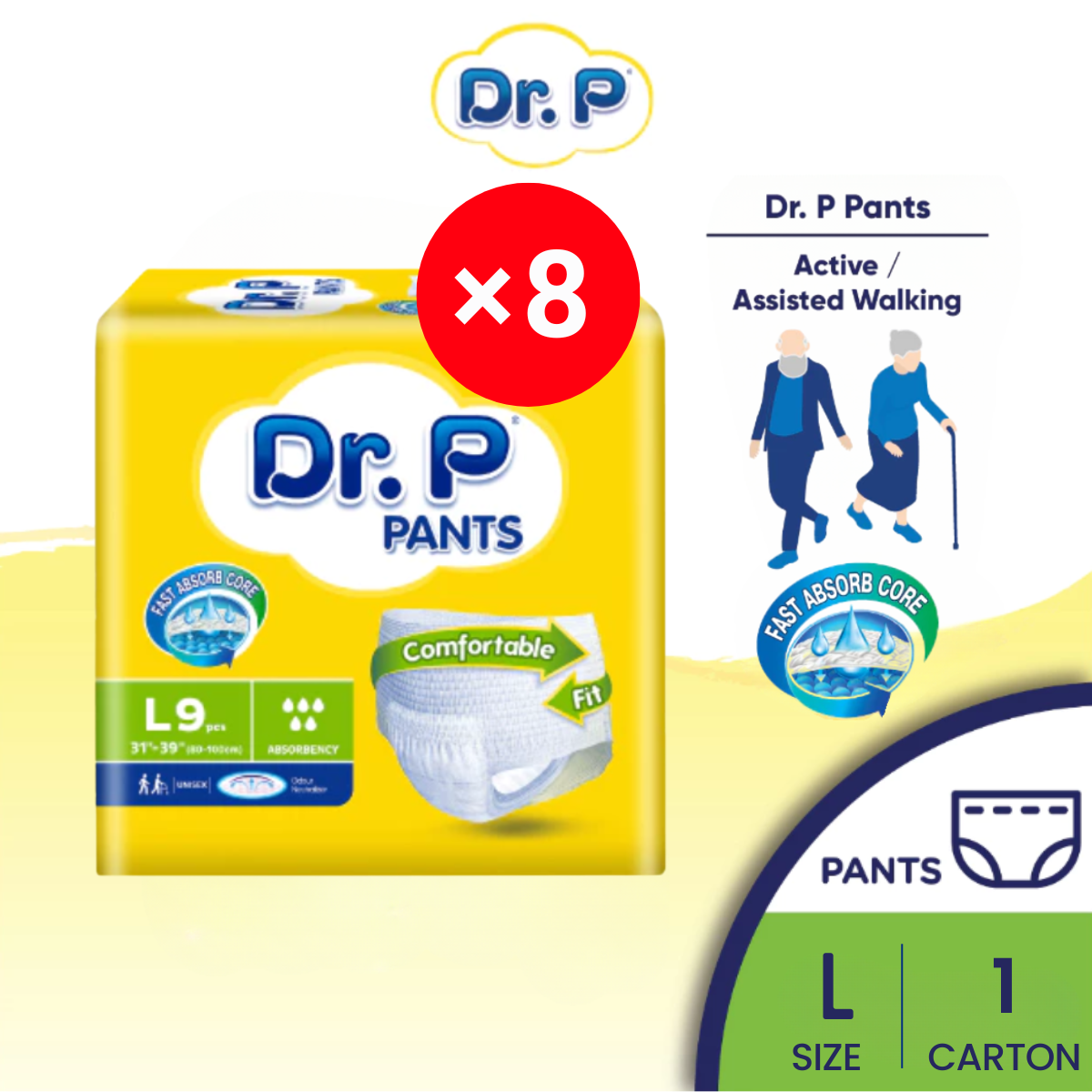 Dr P Adult Pants L 9s X 8