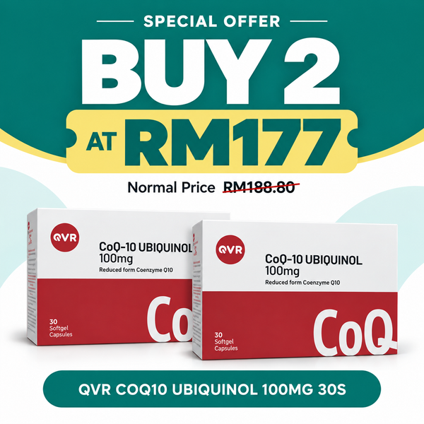 [Bundle of 2] QVR COQ10 UBIQUINOL 100MG 30S