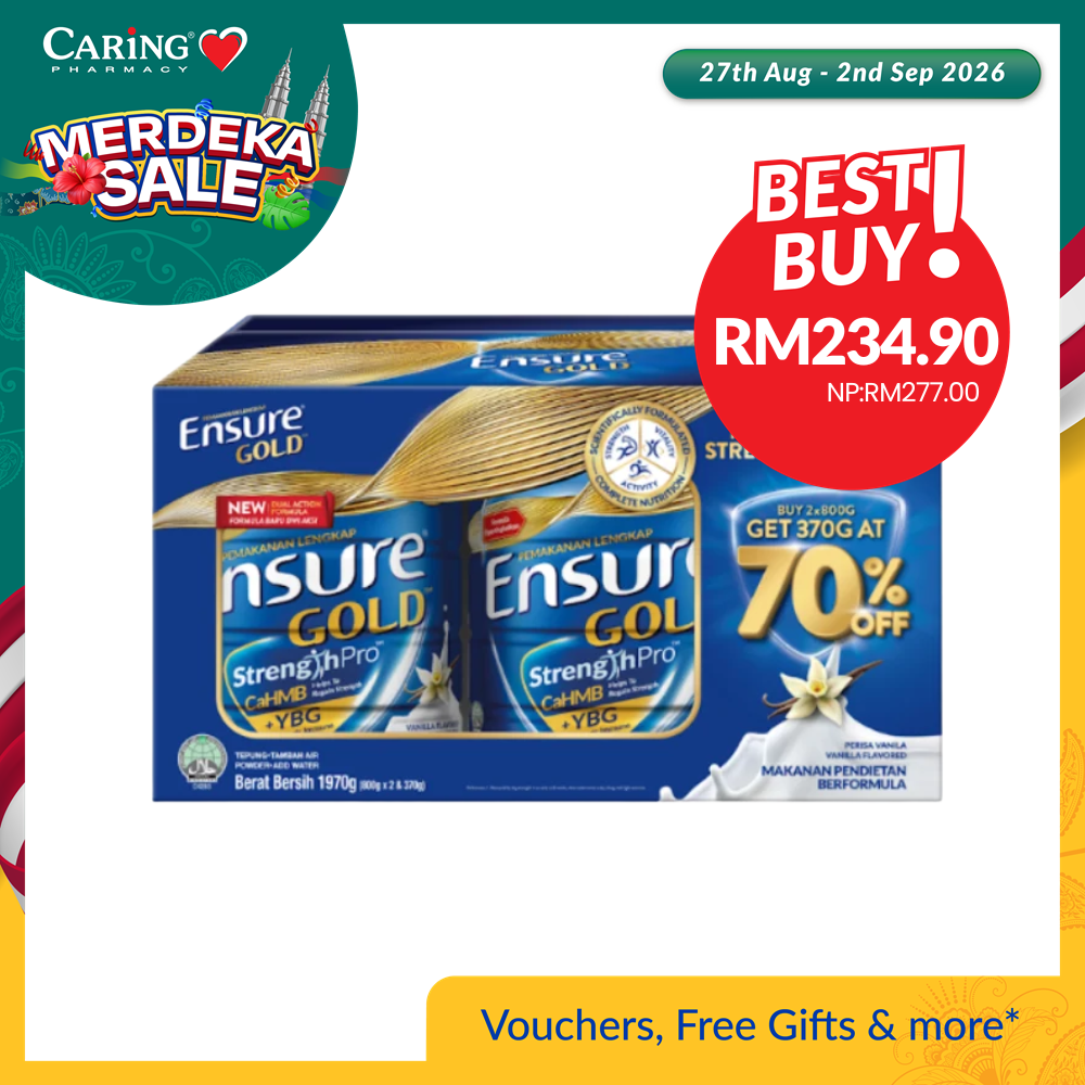 ENSURE GOLD VAN 1.97KG VALUE PACK (800GX2 + 370G)