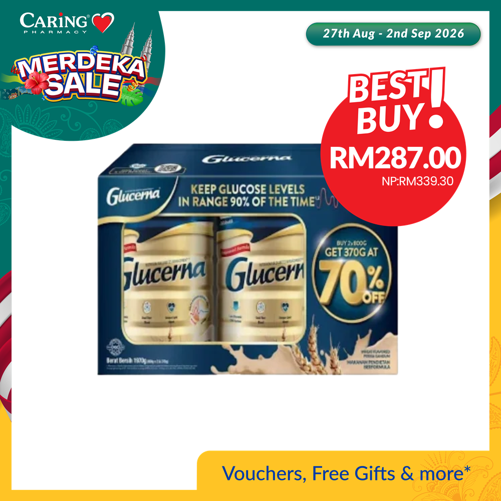 GLUCERNA WHEAT 1.97KG VALUE PACK (800GX2 + 370G)