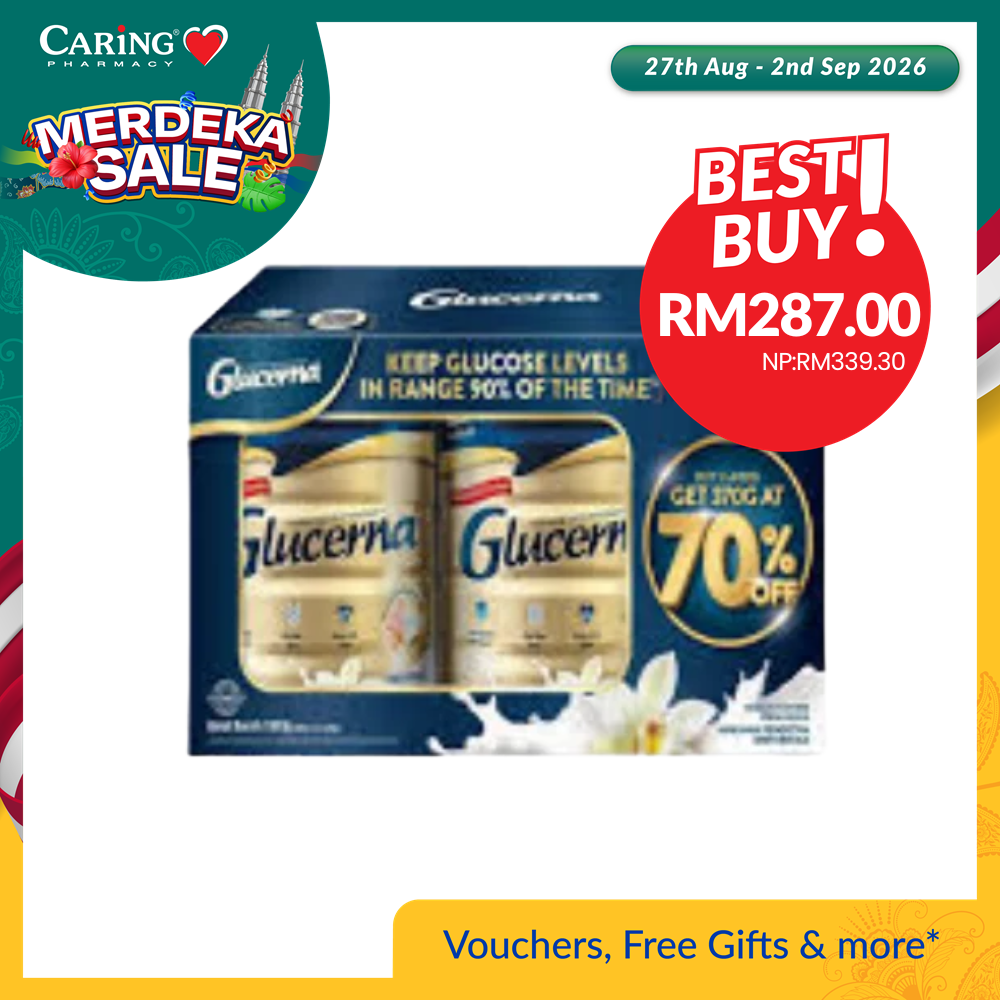 GLUCERNA VANILLA 1.97KG VALUE PACK (800GX2 + 370G)
