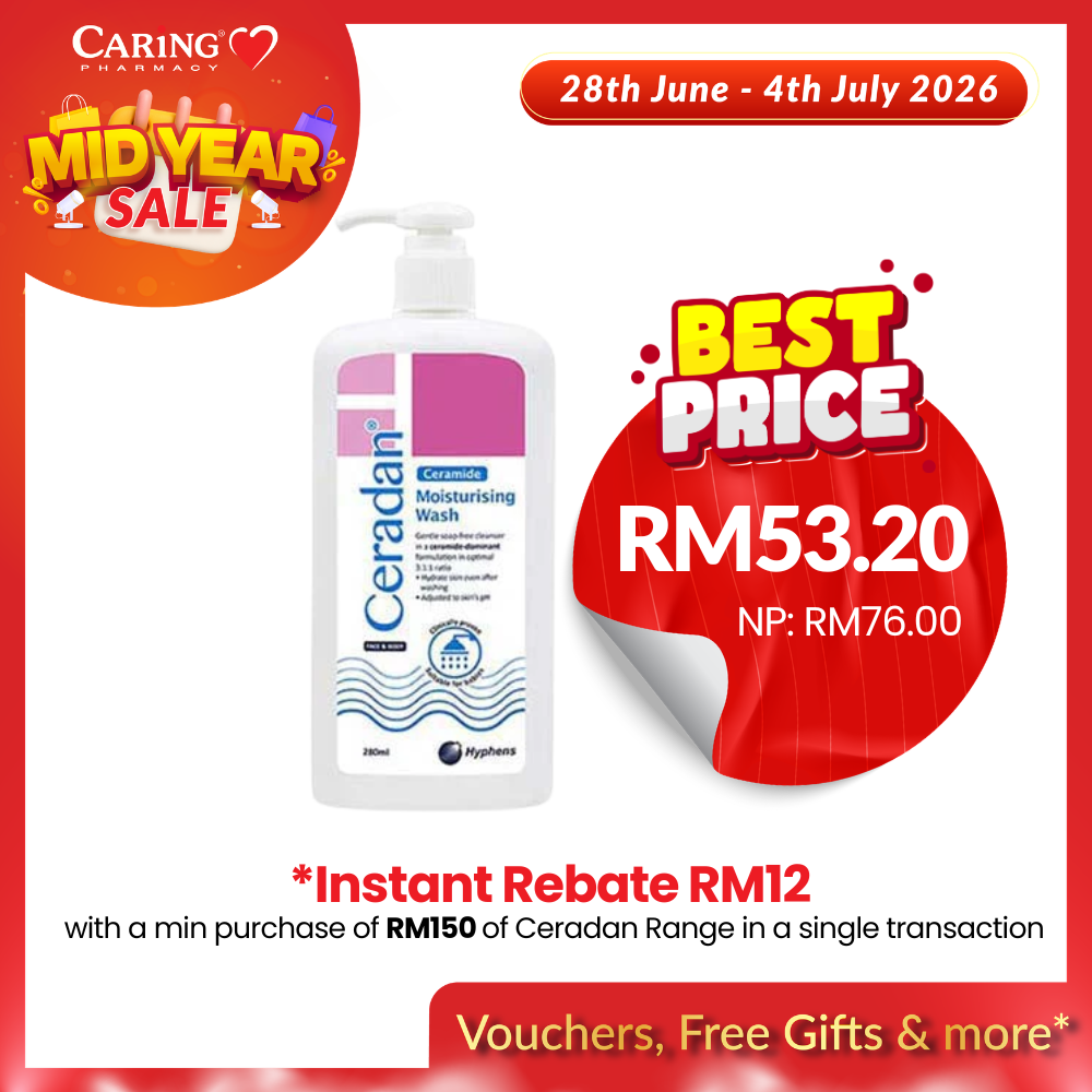 CERADAN MOISTURISING WASH 280ML