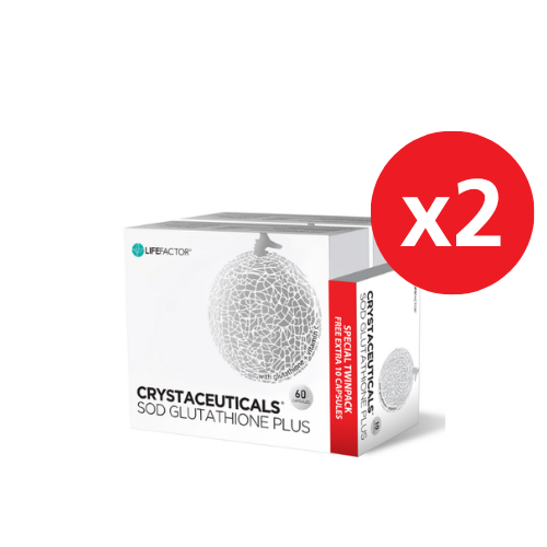 CRYSTACEUTICALS SOD GLUTATHIONE PLUS SPECIAL TWIN PACK × 2