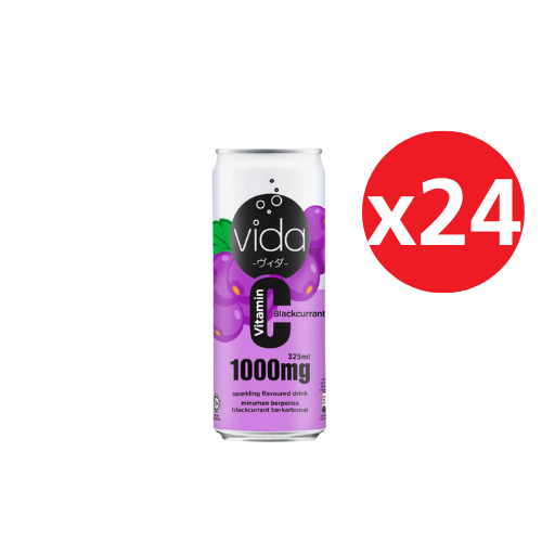 VIDA C BLACKCURRANT 325ML x24