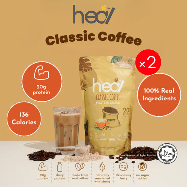 HEAL CLASSIC COFFEE PROTEIN SHAKE 540G × 2