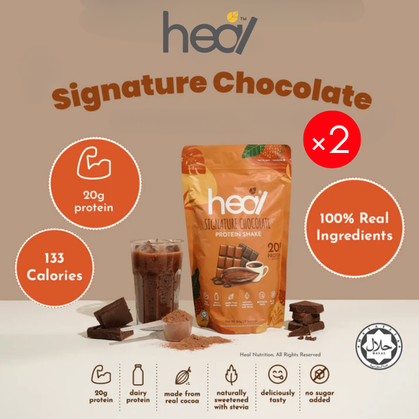 HEAL SIGNATURE CHOCOLATE PROTEIN SHAKE 585G × 2