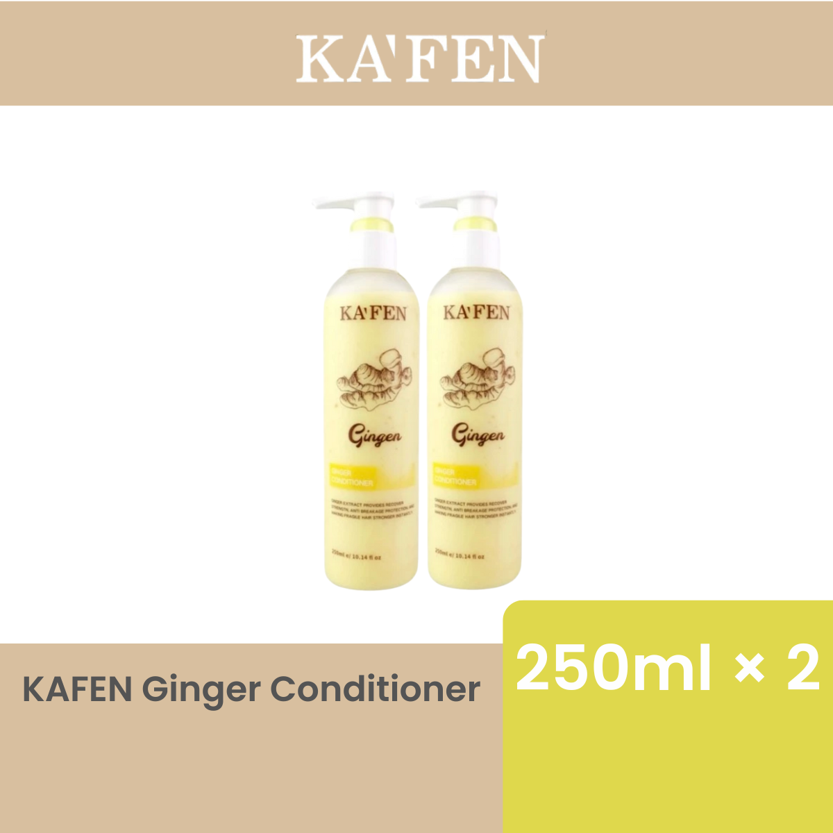 KAFEN GINGER CONDITIONER 250ML × 2