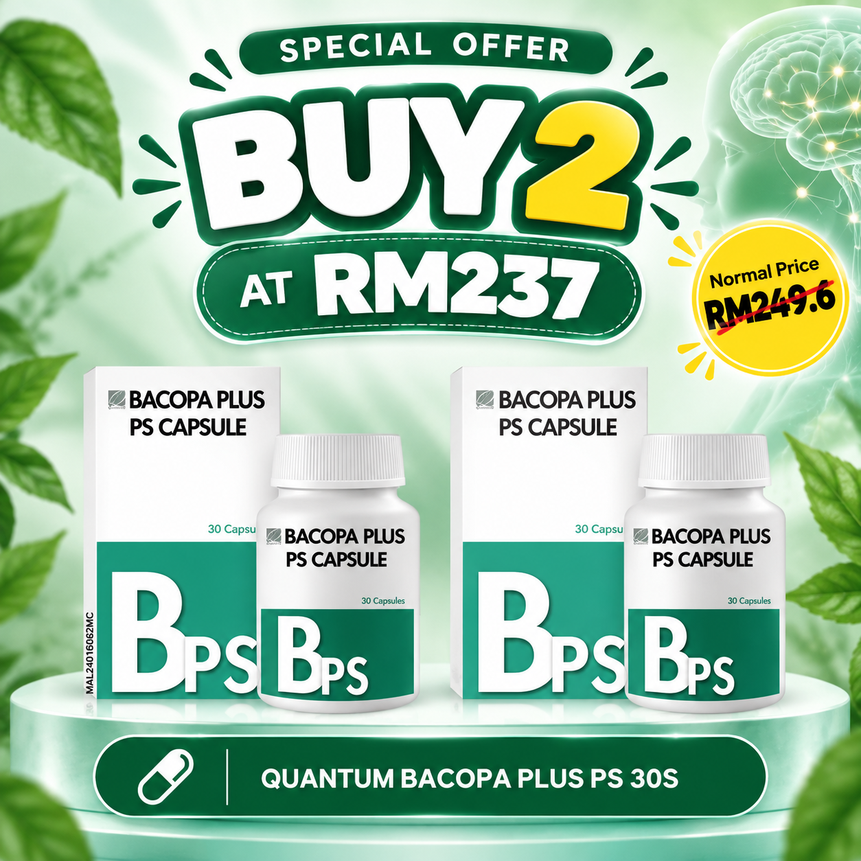 QUANTUM BACOPA PLUS PS 30S x2