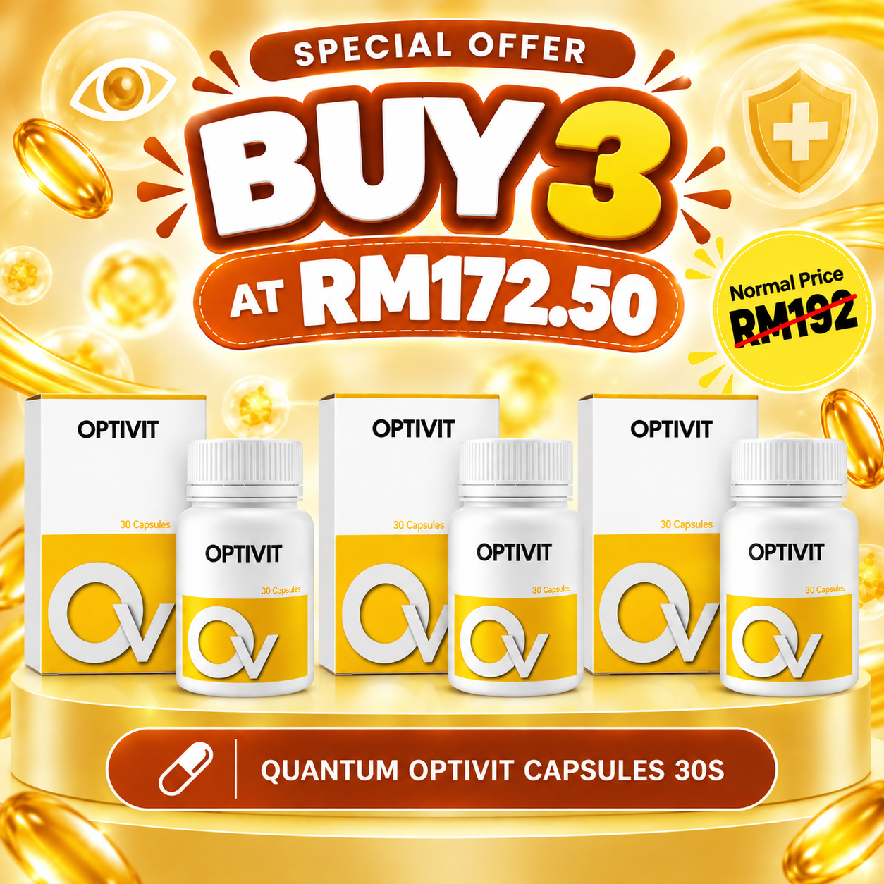 QUANTUM OPTIVIT CAPSULES 30S x3