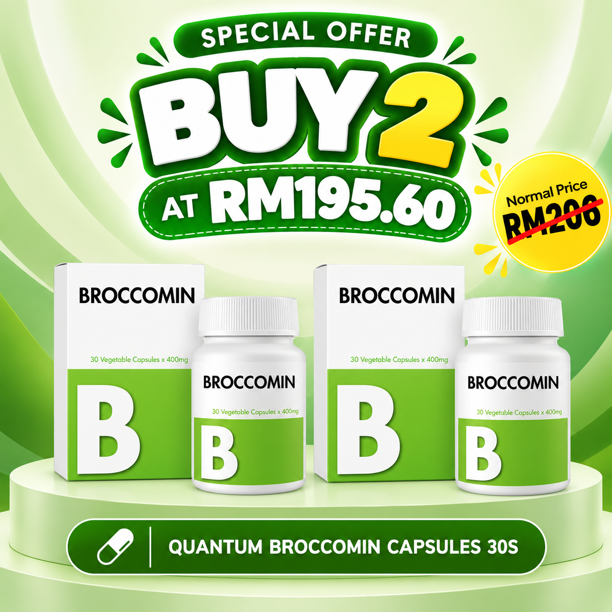 QUANTUM BROCCOMIN CAPSULES 30S x2