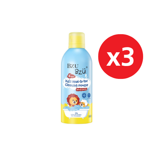 BZU BZU KIDS HEAD-TO-TOE CLN MOUS (350ml x 3)