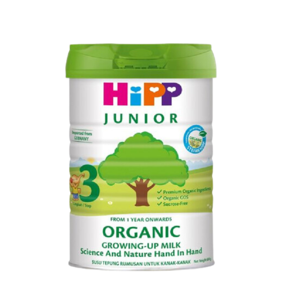 HIPP JUNIOR ORGANIC GROWING-UP MILK STEP 3 (1-3 YEAR) 800G