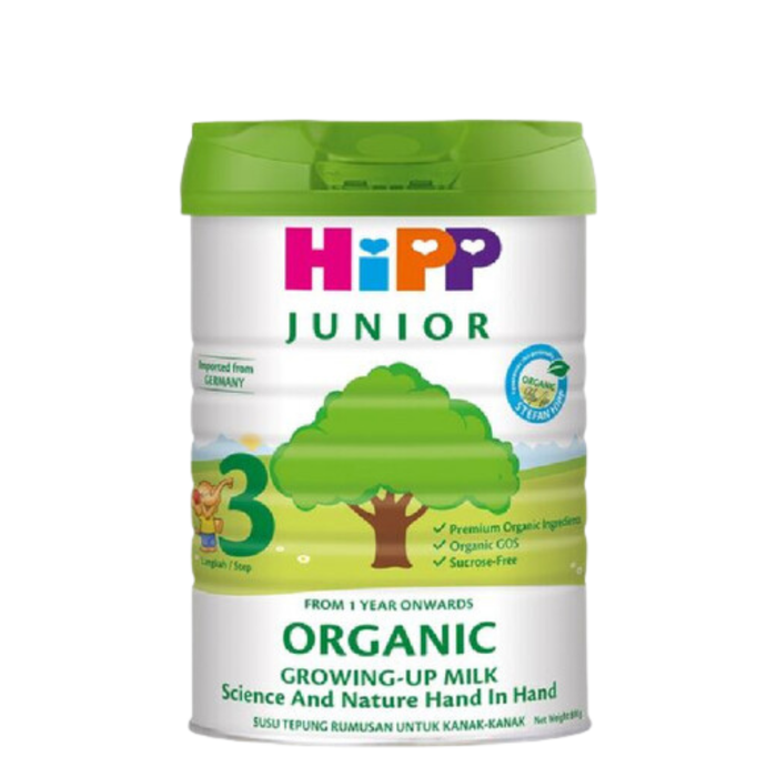 HIPP JUNIOR ORGANIC GROWING-UP MILK STEP 3 (1-3 YEAR) 800G