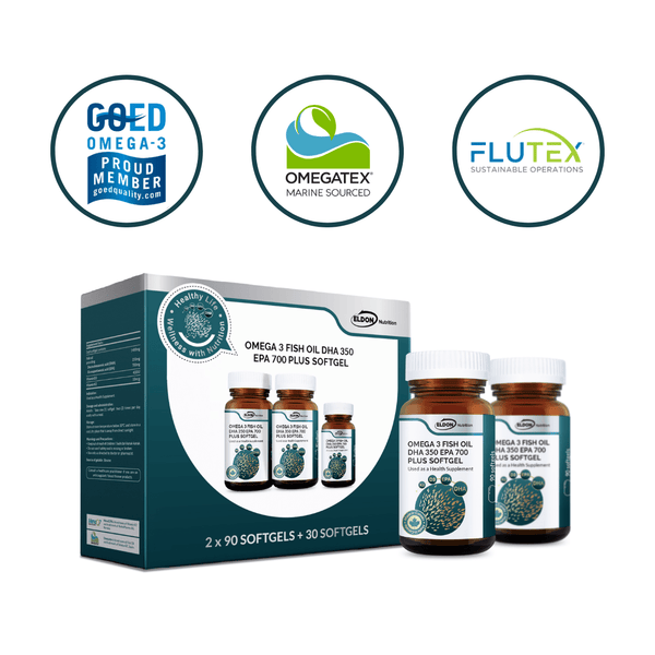ELDON NUTRITION OMEGA 3 FISH OIL DHA 350 EPA 700 PLUS 2X90S+30S