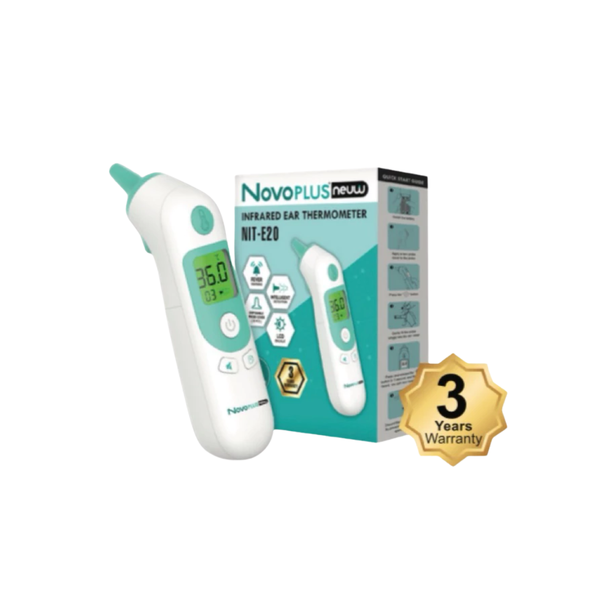 NOVOPLUS EAR INFARED THERMOMETER WITH PROBE COVER NIT-E20