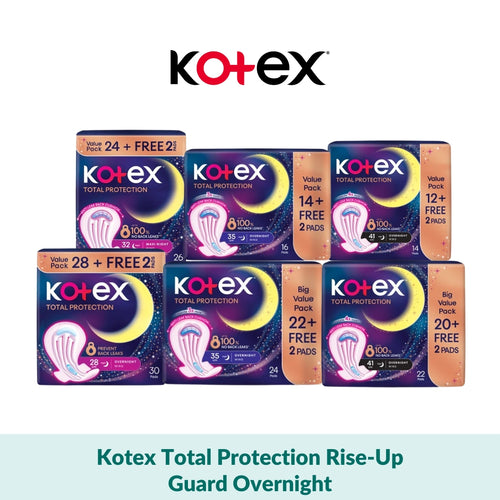 Kotex Total Protection Overnight Wing Pad (28cm/32cm/35cm/41cm)