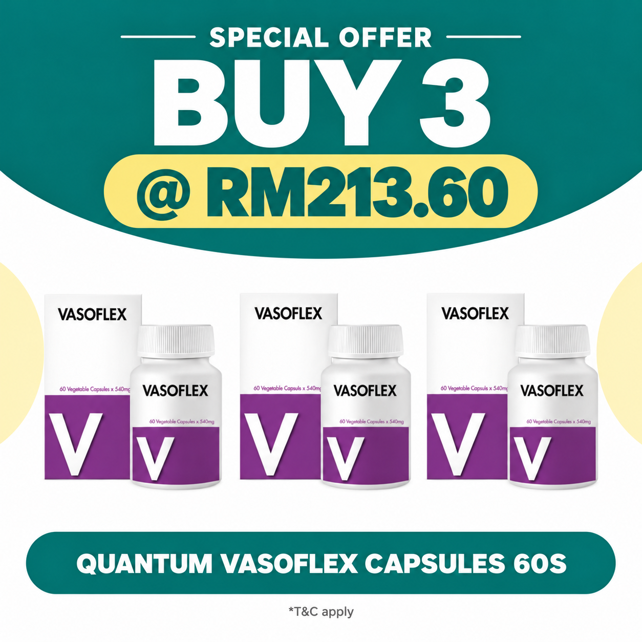 QUANTUM VASOFLEX CAPSULES 60S x3