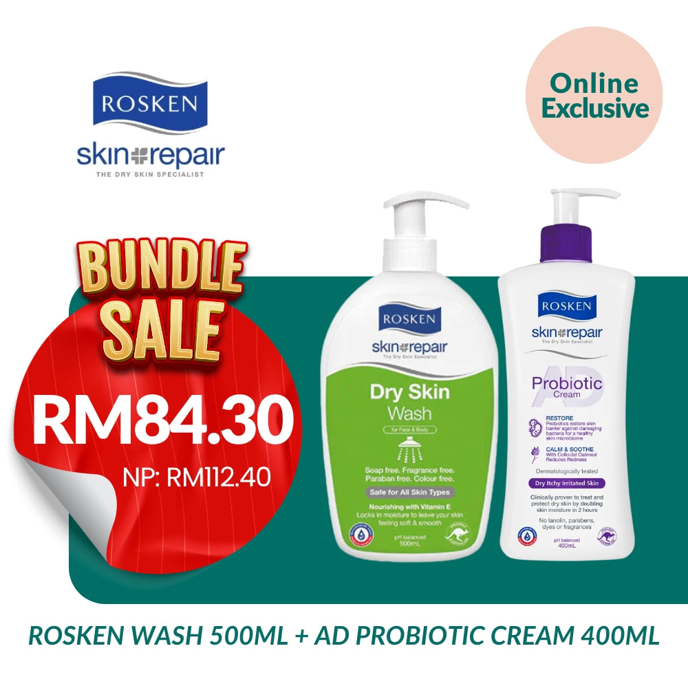 ROSKEN WASH 500ML + AD PROBIOTIC CREAM 400ML
