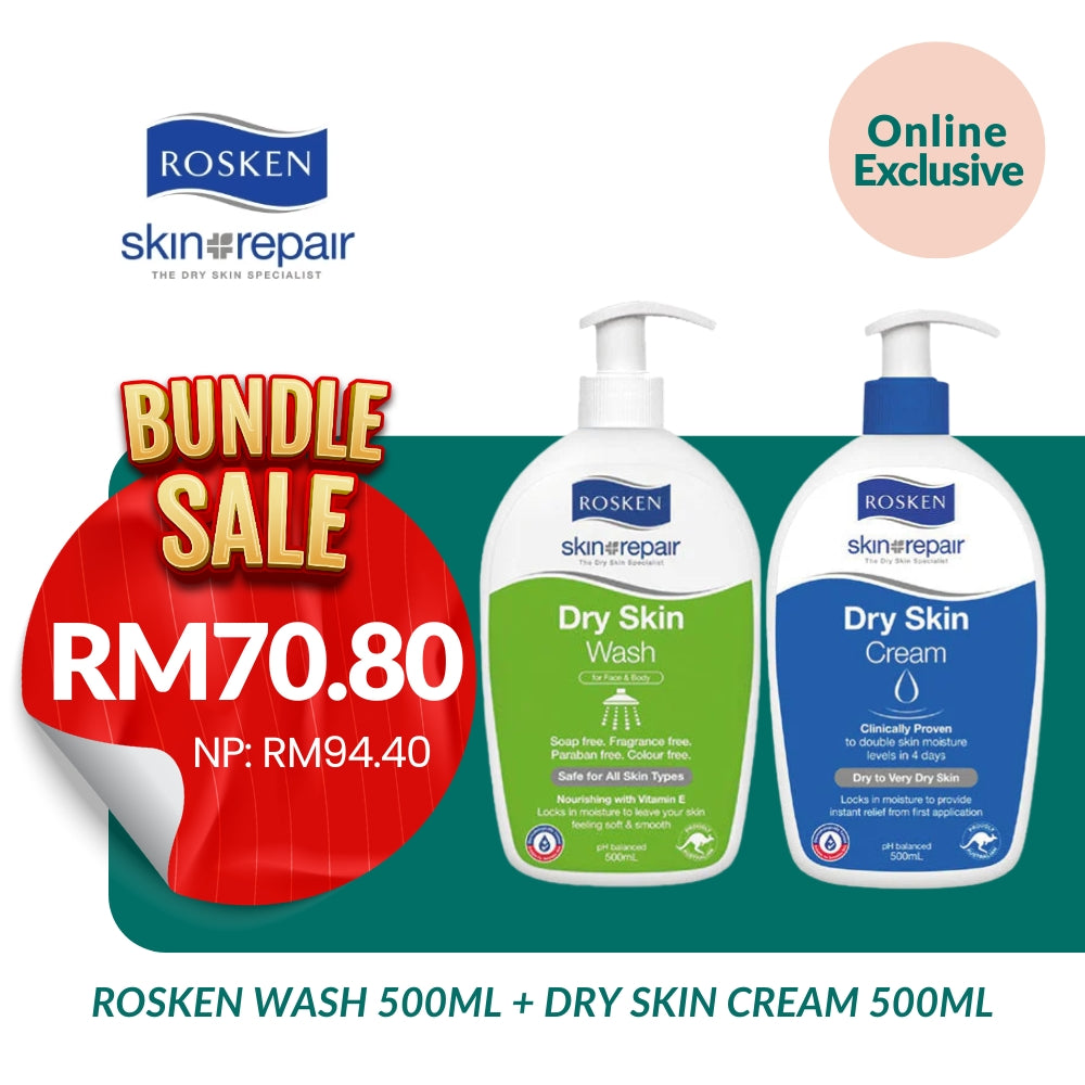 ROSKEN WASH 500ML + DRY SKIN CREAM 500ML