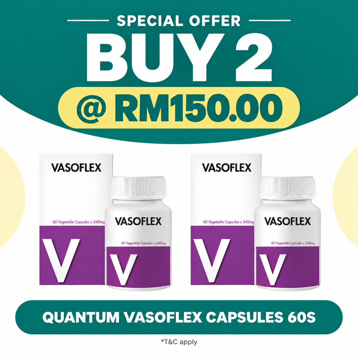 QUANTUM VASOFLEX CAPSULES 60S x2