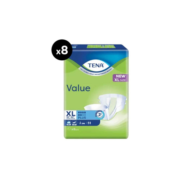 Tena value adult diaper XL (8s x 8)
