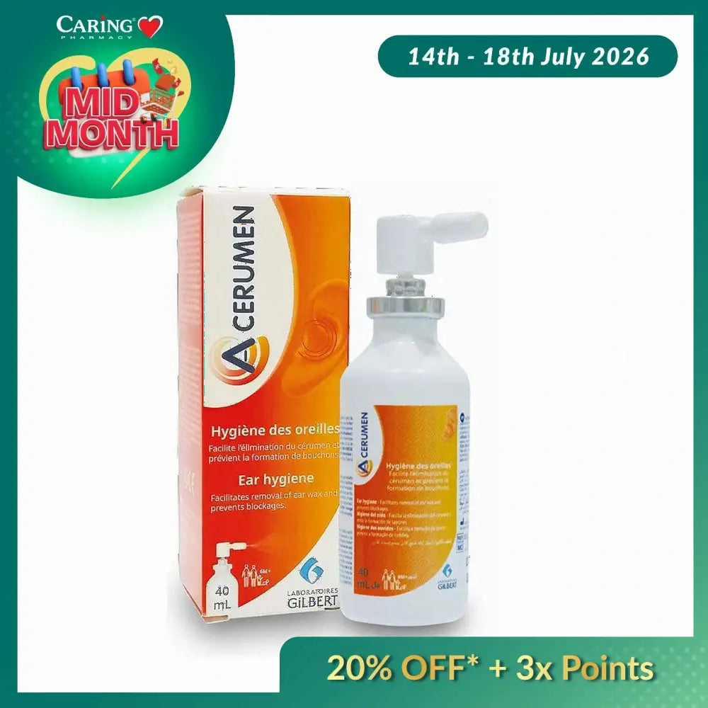 A-CERUMEN SPRAY EAR HYGIENE DISSOLVE EARWAX 40ML