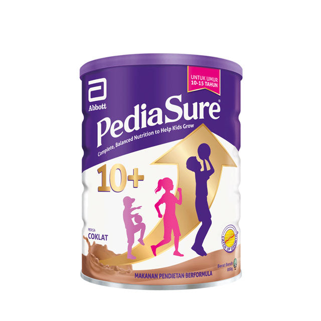 PEDIASURE 10+ chocolate 850g can, nutritional supplement for kids aged 10 and above