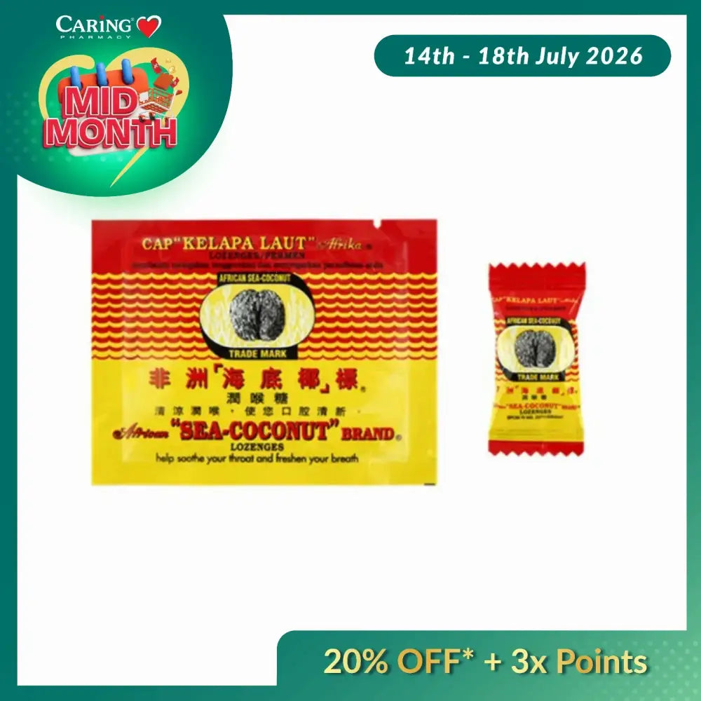 AFRICAN SEA COCONUT LOZENGES EXTRA STRONG 15G 6S