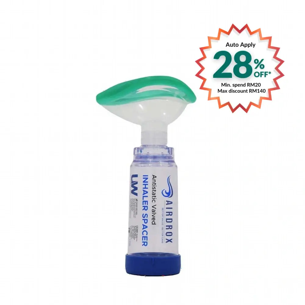 AIRDROX INHALER SPACER (ABS) WITH FACEMASK M (NON-AUTOCLAVABLE)