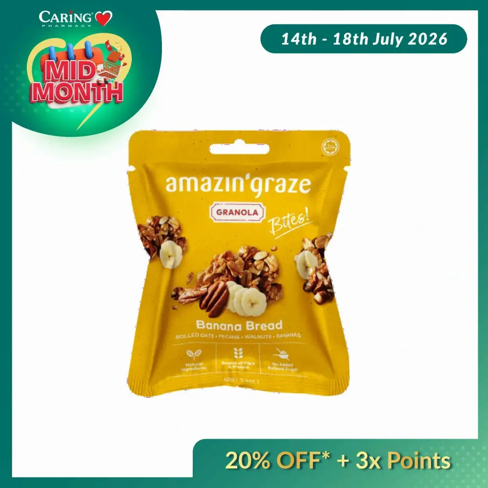 AMAZIN GRAZE BANANA BREAD GRANOLA BITES 40G