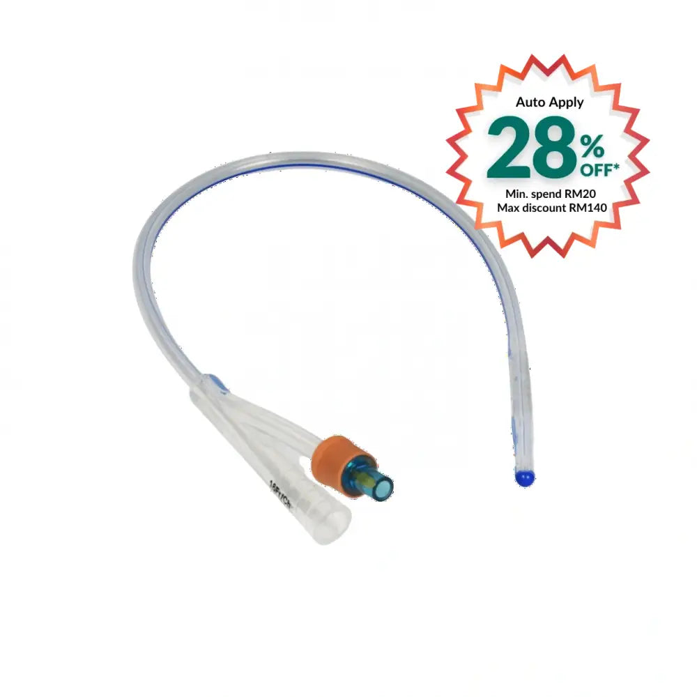 AROS ALL SILICONE 2WAY FOLEY CATHETER 20FG