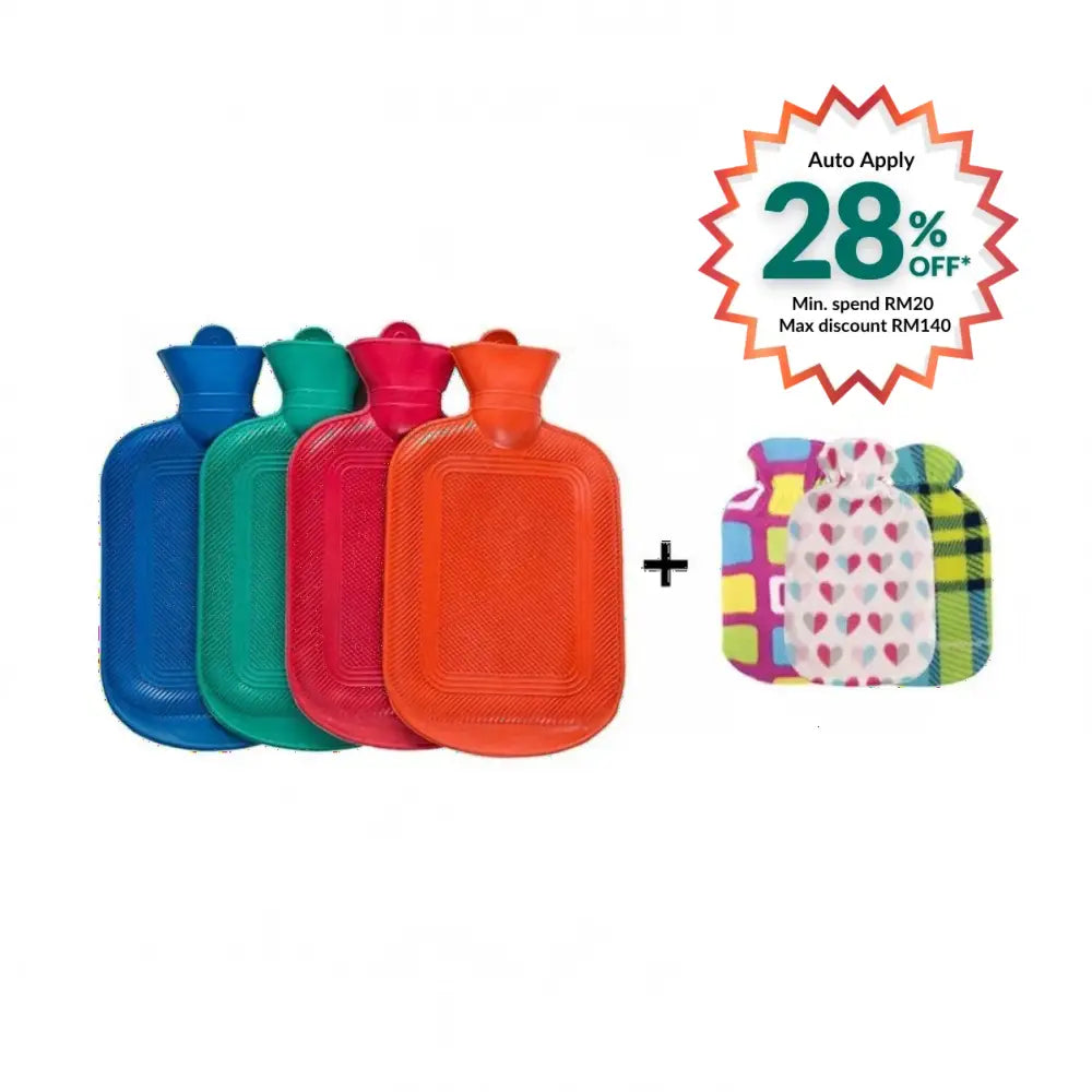 AROS HOT WATER BAG WITH COVER 2L