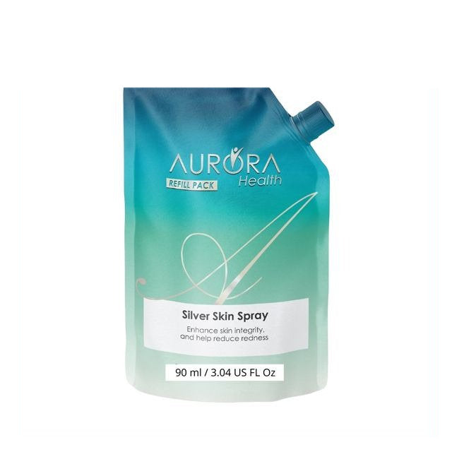 REMDII Silver Skin Spray Refill Pack in 90 ml pouch for enhancing skin integrity and reducing redness