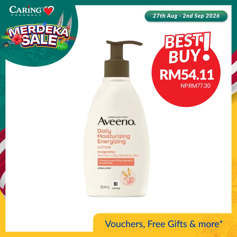 AVEENO DAILY MOISTURIZING ENERGIZING LOTION 354ML