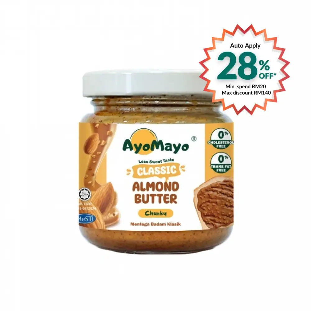 AYOMAYO CLASSIC ALMOND BUTTER CHUNKY 90G