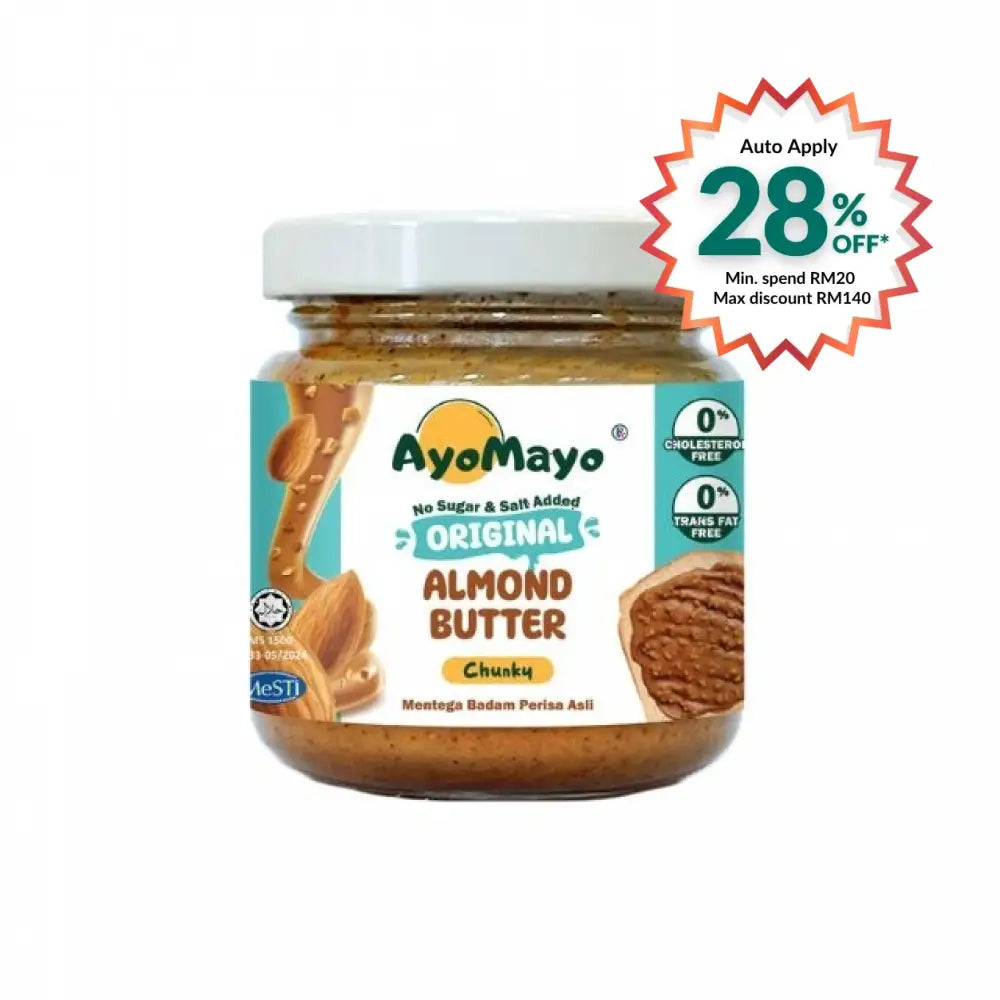AYOMAYO ORIGINAL ALMOND BUTTER CHUNKY 90G