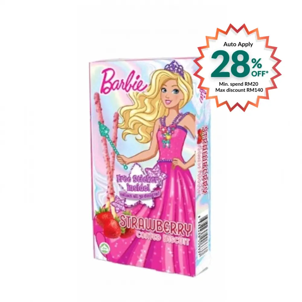 BARBIE COATED BISCUIT STRAWBERRY 32G