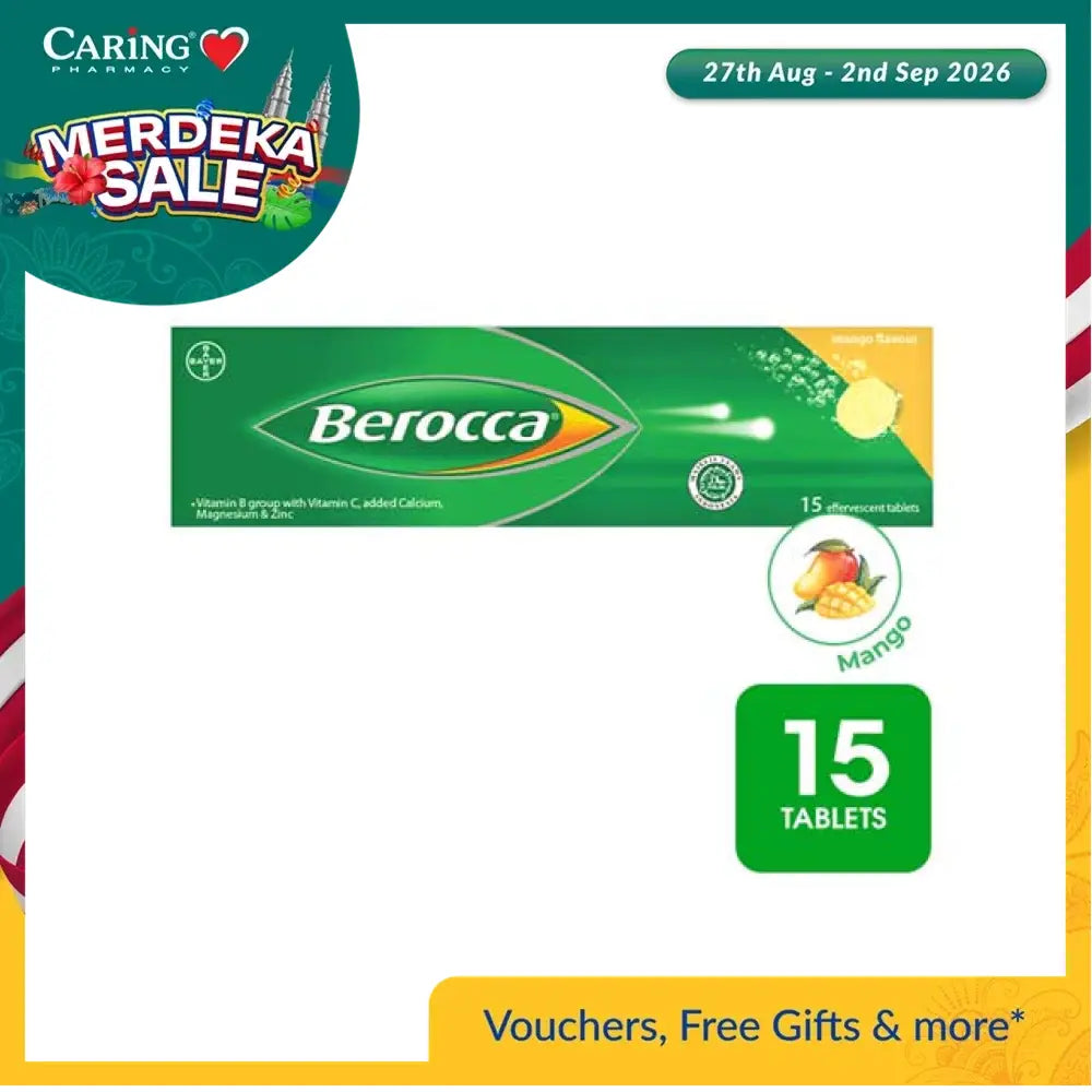BEROCCA EFFERVESCENT MANGO 15S