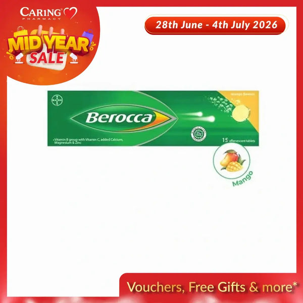 BEROCCA EFFERVESCENT MANGO 15S