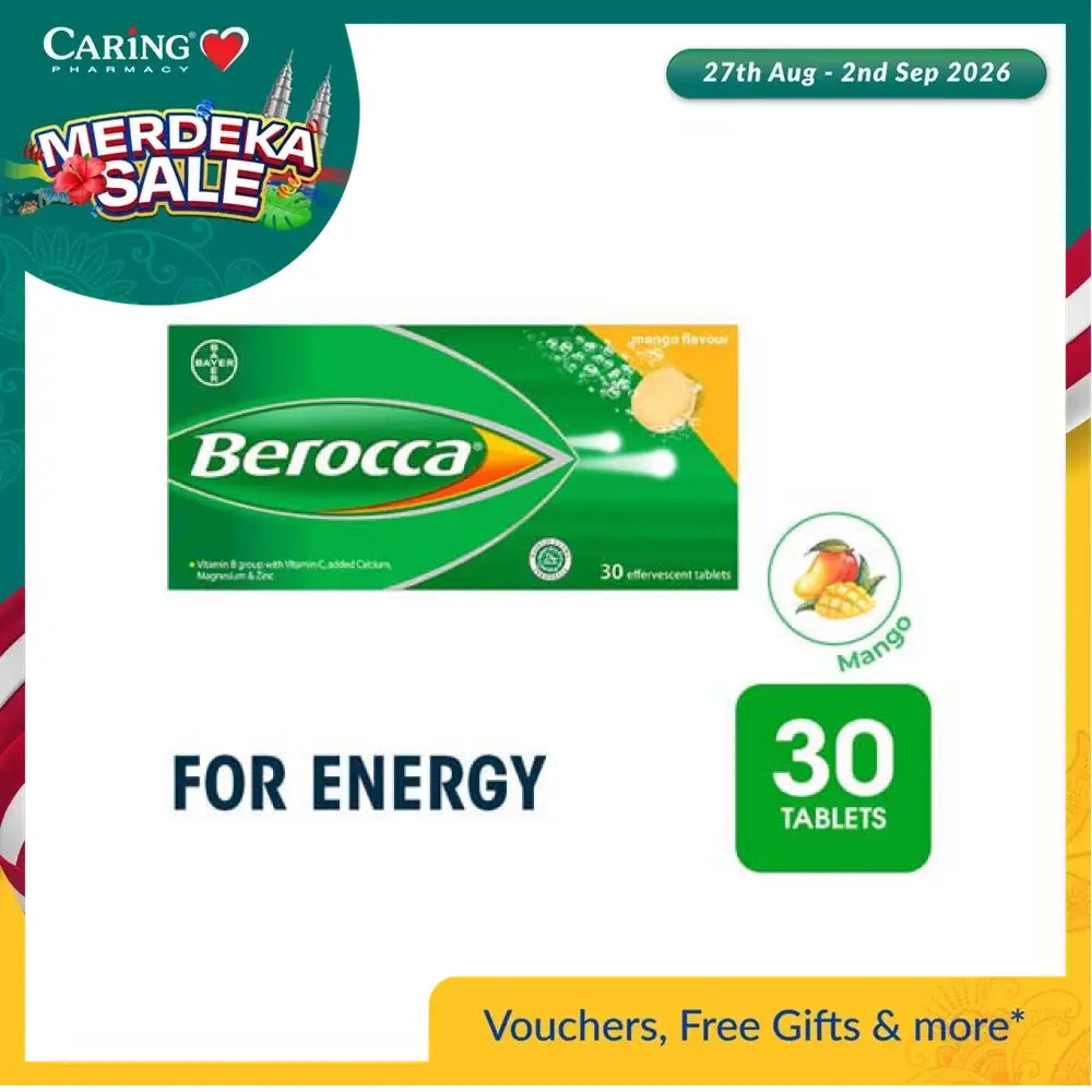 BEROCCA EFFERVESCENT MANGO 30S