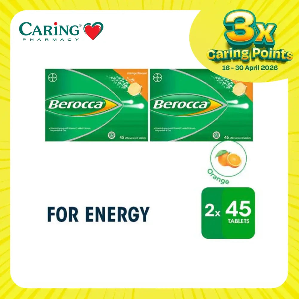 BEROCCA EFFERVESCENT ORANGE 45SX2