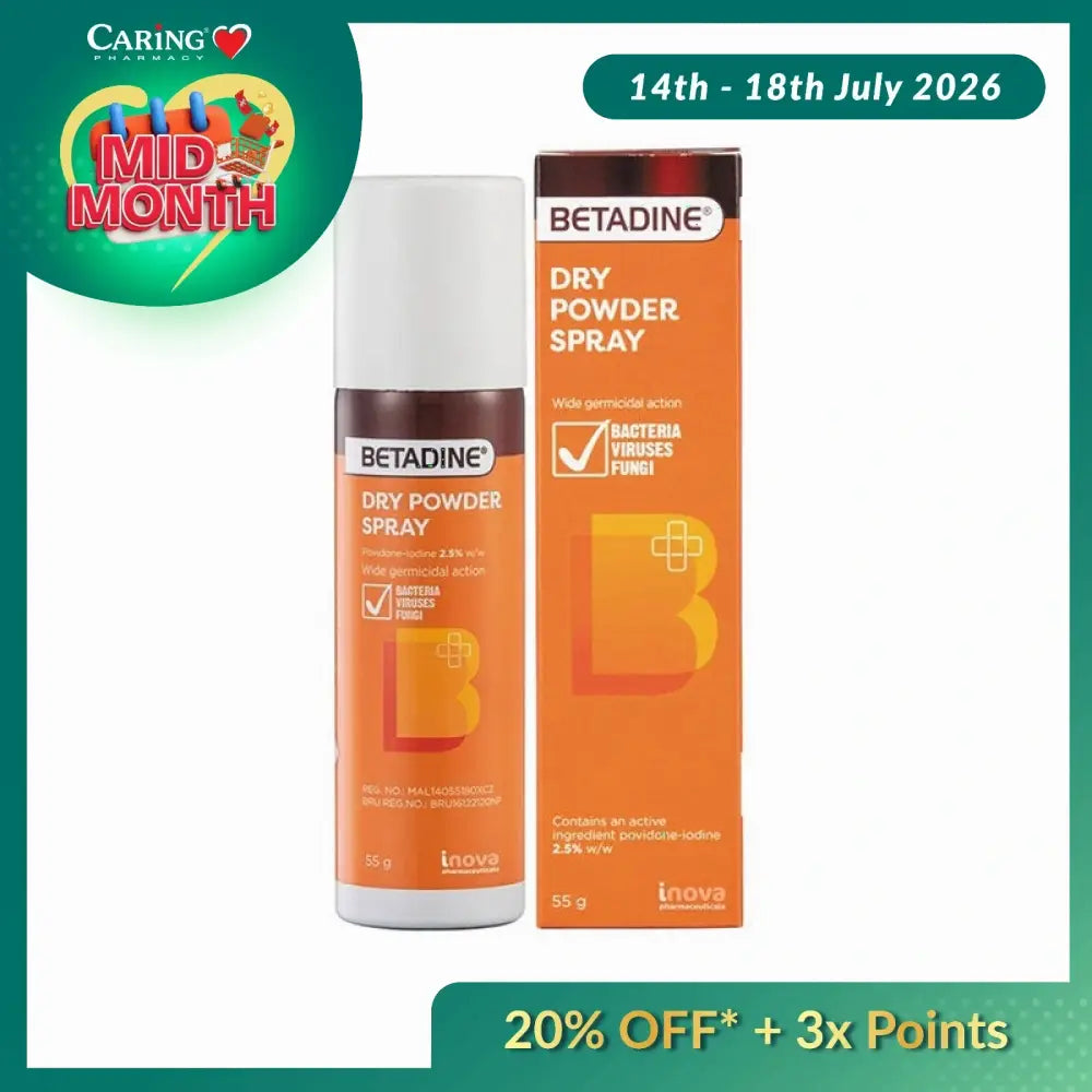 BETADINE DRY POWDER SPRAY 55G