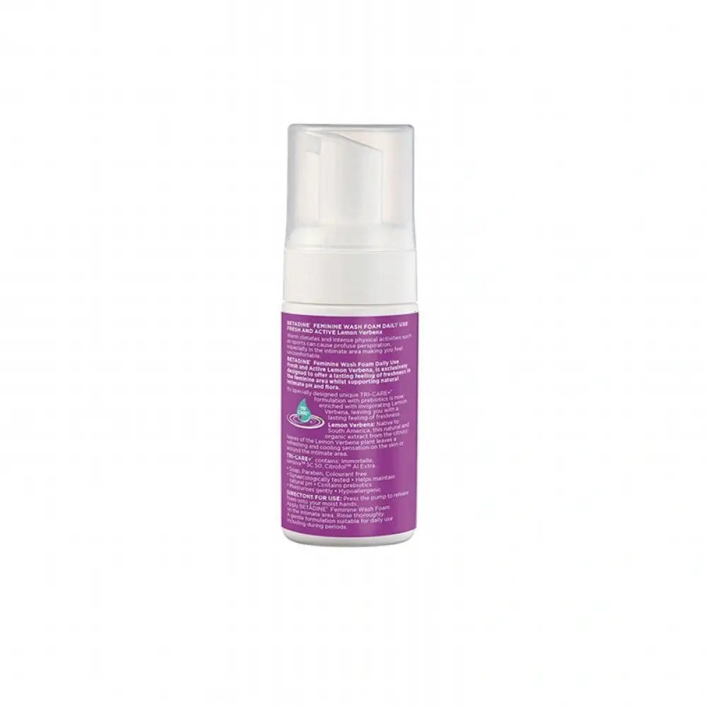 BETADINE FEMININE WASH FOAM FRESH & ACTIVE LEMON VERBENA 100ML