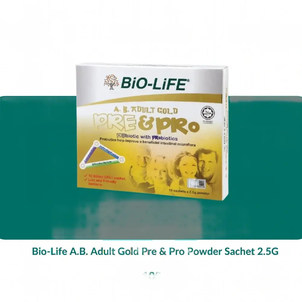 Bio-Life A.B. Adult Gold Pre & Pro Powder Sachet 2.5G (10S/30S/30Sx2) - 10S