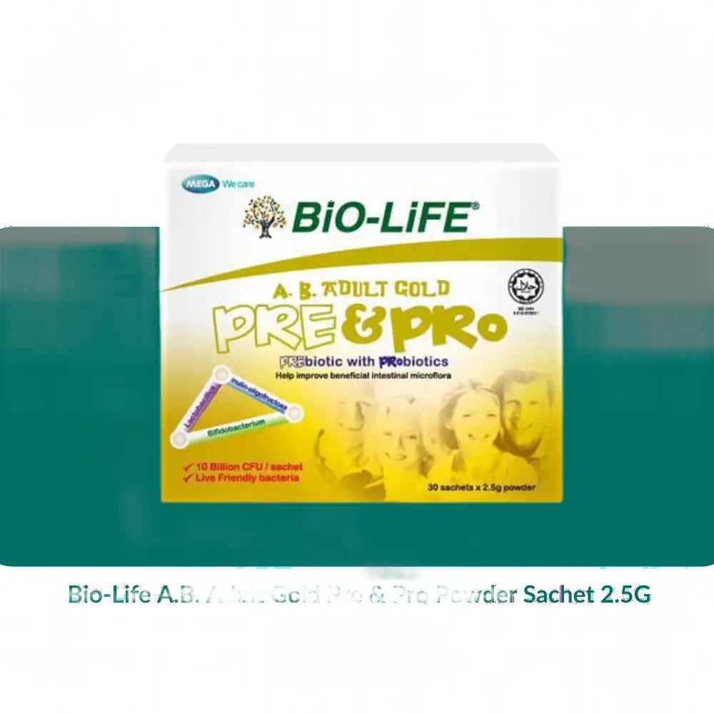 Bio-Life A.B. Adult Gold Pre & Pro Powder Sachet 2.5G (10S/30S/30Sx2) - 30S