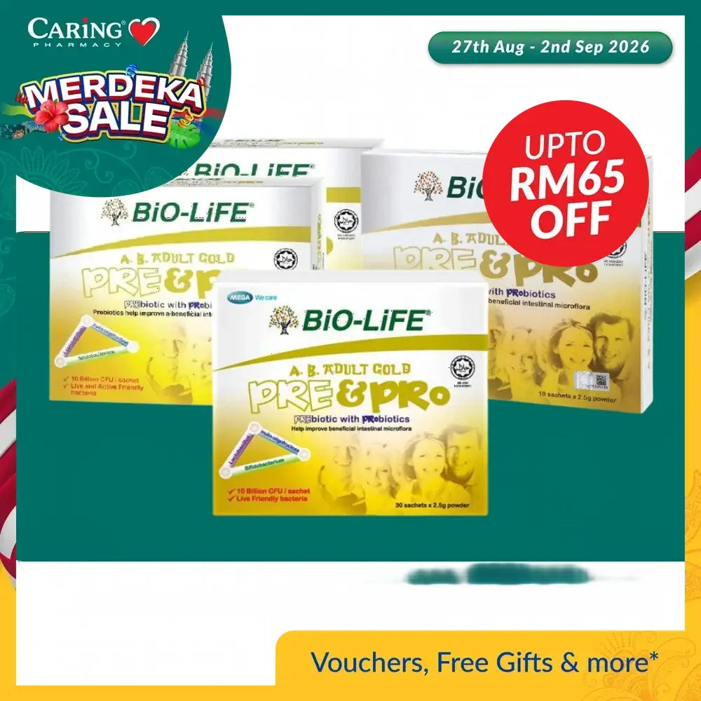 Bio-Life A.B. Adult Gold Pre & Pro Powder Sachet 2.5G (10S/30S/30Sx2)