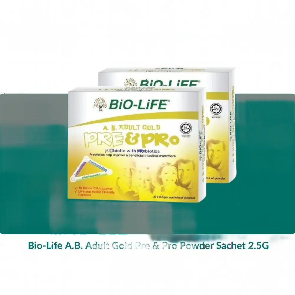 Bio-Life A.B. Adult Gold Pre & Pro Powder Sachet 2.5G (10S/30S/30Sx2) - 30S X 2