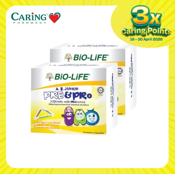 Bio-Life A.B. Junior Pre&Pro probiotics in two boxes for children's digestive health and immune support